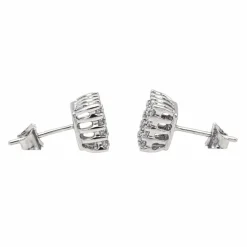 Boucles d'oreilles Puces Or blanc Diamant