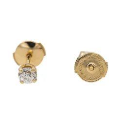 Boucles d'oreilles Puces Or jaune Diamant