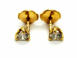 Boucles d'oreilles Puces Or jaune Diamant