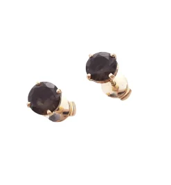 Boucles d'oreilles puces Quartz fumé