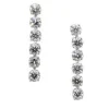 Boucles d'oreilles rivière diamant or gris