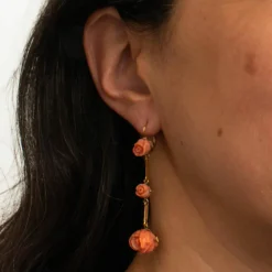 Boucles d'oreilles Roses de corail
