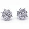 Boucles d'oreilles ROSETON en or blanc et diamants