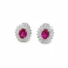 Boucles d'oreilles Rubis Diamants