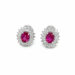 Boucles d'oreilles Rubis Diamants