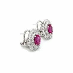 Boucles d'oreilles Rubis Diamants