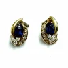 Boucles d'oreilles saphir et diamants
