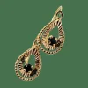 Boucles d'oreilles saphirs or rose