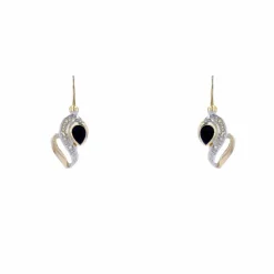 Boucles d'oreilles saphirs deux ors en dormeuses