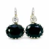 Boucles d'oreilles saphirs diamants