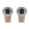 Boucles d'Oreilles Saphirs & Diamants Or Jaune