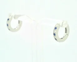 Boucles d'oreilles saphirs et diamants