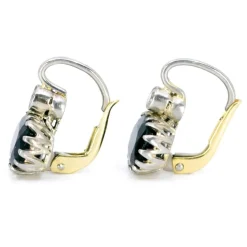 Boucles d'oreilles saphirs diamants