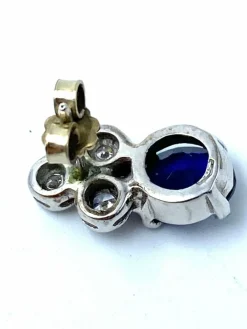 Boucles d'oreilles Saphirs Diamants