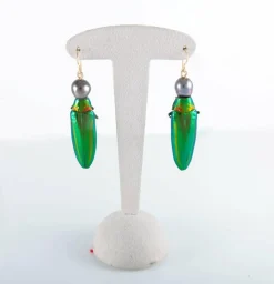 Boucles d'oreilles Scarabée Perles de Tahiti