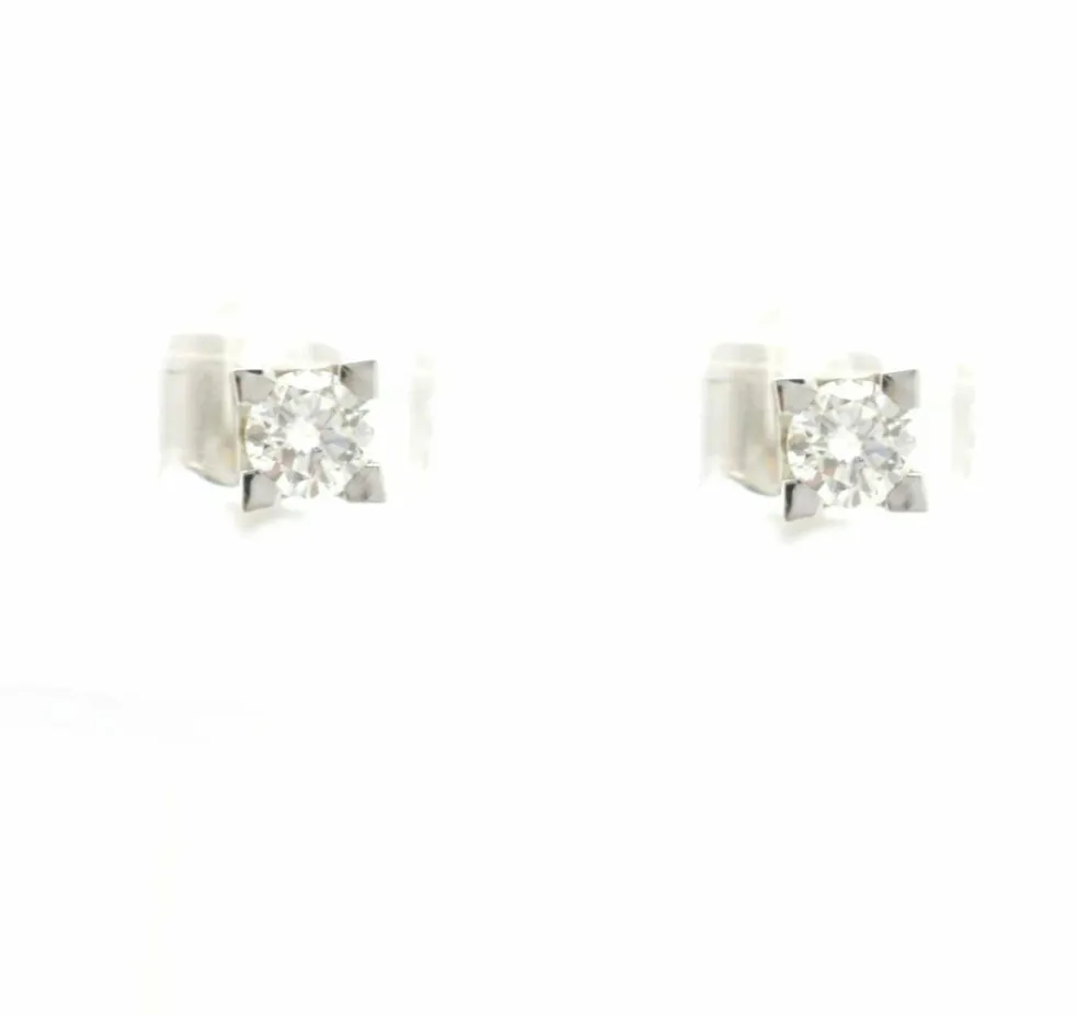 Boucles d'oreilles solitaire 0,30 Ct