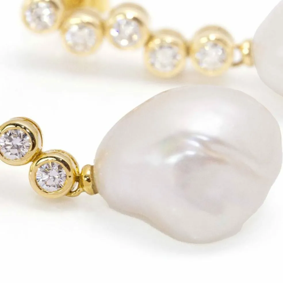 Boucles d'oreilles STILL avec perles et diamants