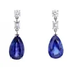 Boucles d'oreilles tanzanites et diamants