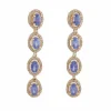 Boucles d'oreilles Tanzanites et Diamants
