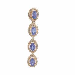 Boucles d'oreilles Tanzanites et Diamants
