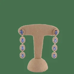 Boucles d'oreilles Tanzanites et Diamants