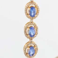 Boucles d'oreilles Tanzanites et Diamants