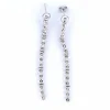 BOUCLES D'OREILLES ''TENNIS'' - OR BLANC 18 KT