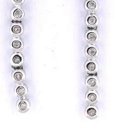 BOUCLES D'OREILLES ''TENNIS'' - OR BLANC 18 KT