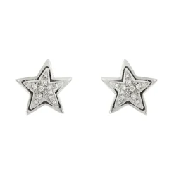 Boucles d'oreilles étoile diamant