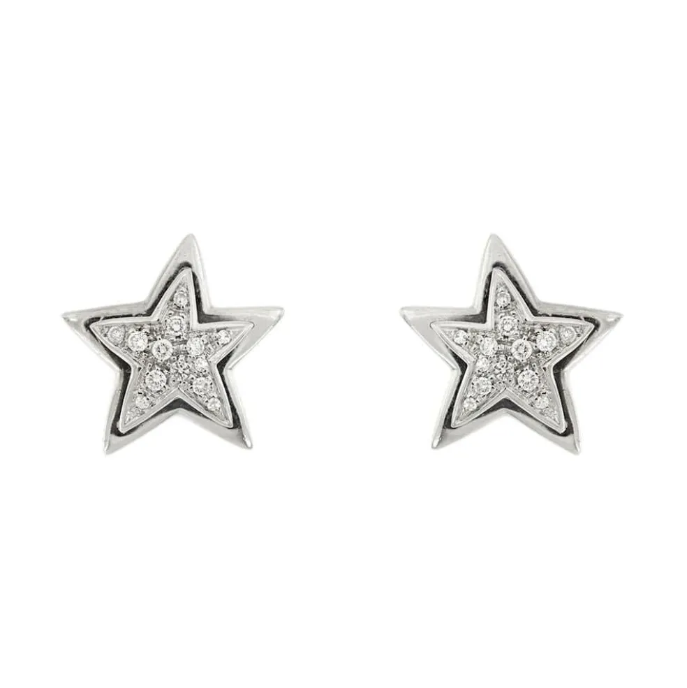 Boucles d'oreilles étoile diamant