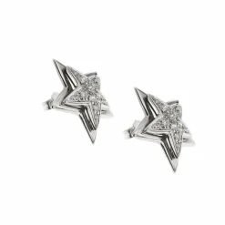 Boucles d'oreilles étoile diamant