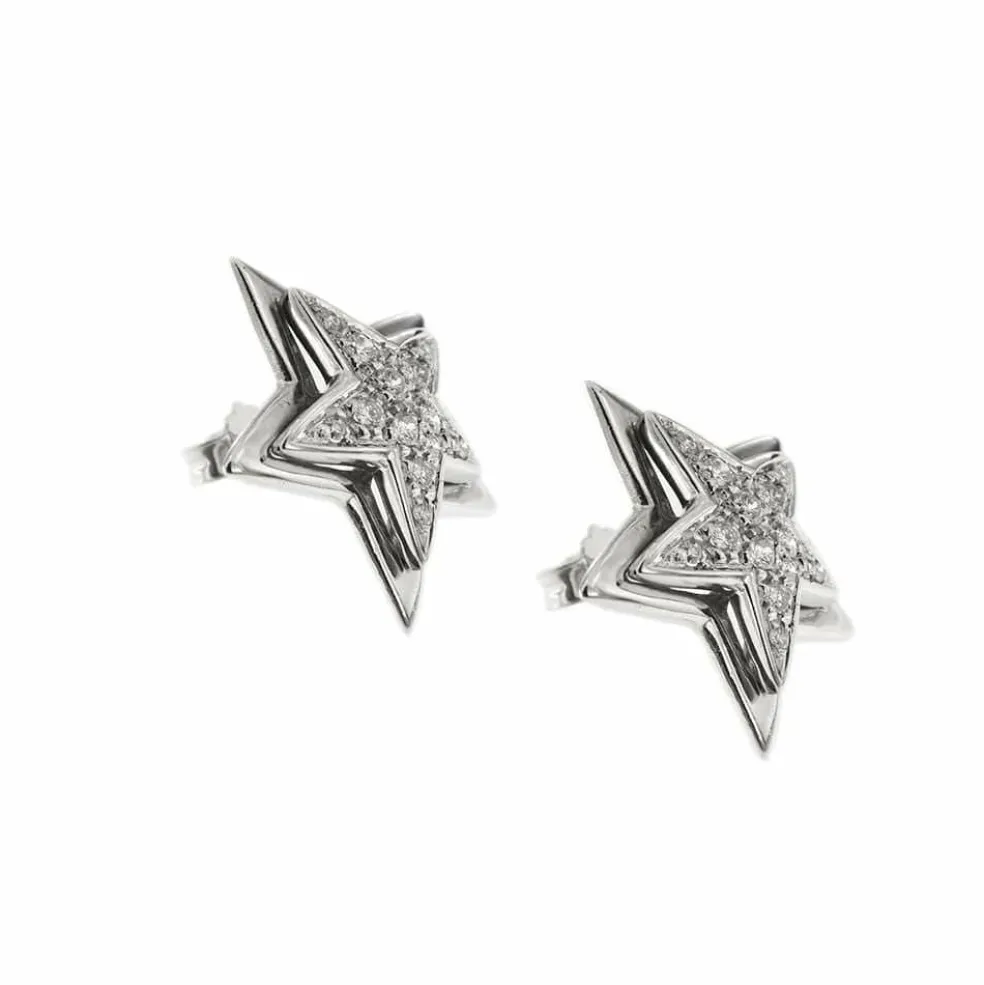 Boucles d'oreilles étoile diamant