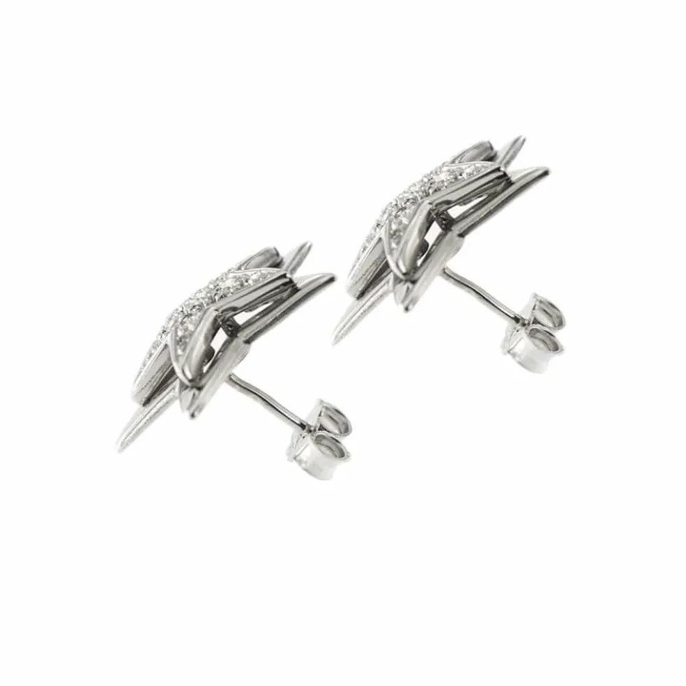 Boucles d'oreilles étoile diamant