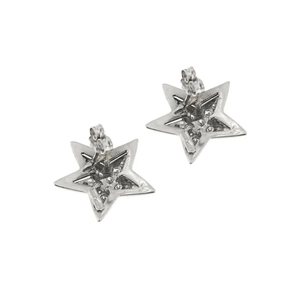 Boucles d'oreilles étoile diamant