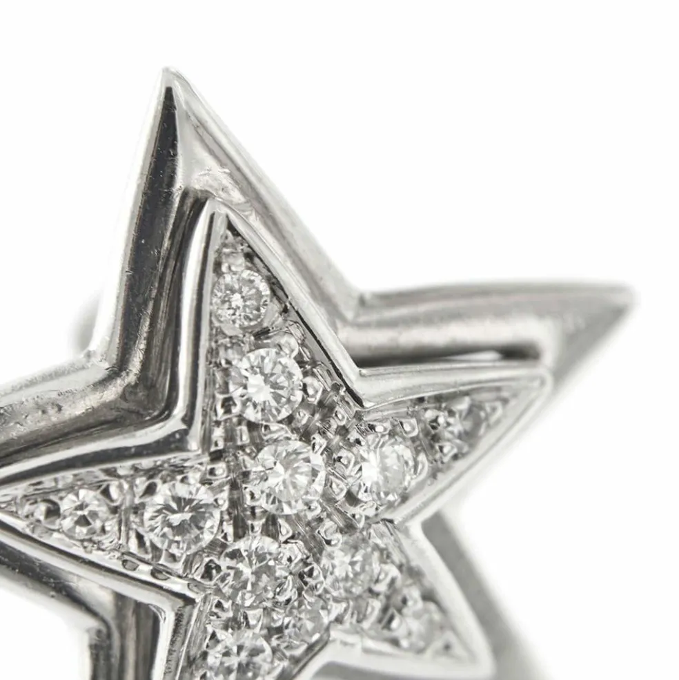 Boucles d'oreilles étoile diamant