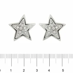 Boucles d'oreilles étoile diamant