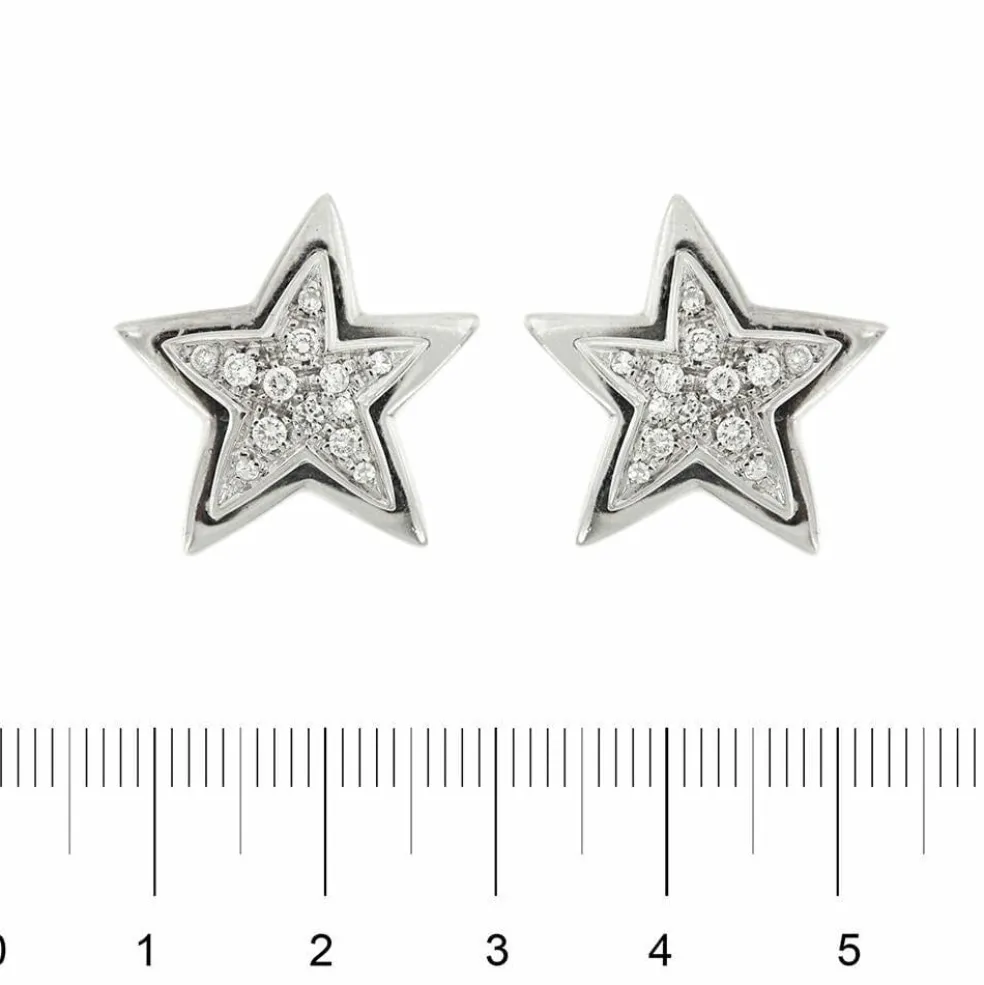 Boucles d'oreilles étoile diamant