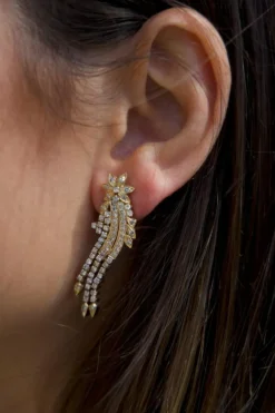 Boucles d'oreilles étoile Or jaune Diamant
