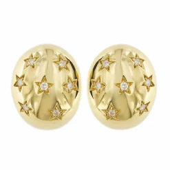 Boucles d'oreilles étoiles Or jaune Diamants