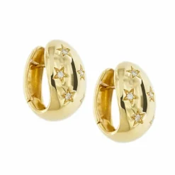 Boucles d'oreilles étoiles Or jaune Diamants