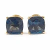 Boucles d'oreilles topazes blue London or jaune