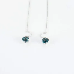 Boucles d'oreilles Topazes bleues