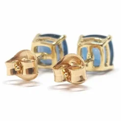 Boucles d'oreilles topazes blue London or jaune
