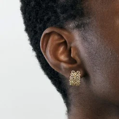 Boucles d'oreilles Torsade Diamants