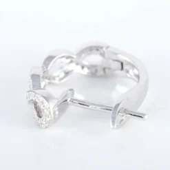 Boucles d'oreilles Torsade or blanc et diamants
