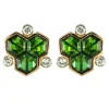 Boucles d'oreilles tourmalines et diamants
