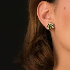 Boucles d'oreilles tourmalines et diamants