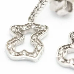Boucles d'oreilles TOUS Or blanc et diamants.
