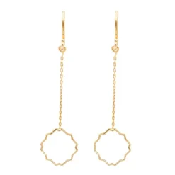 Boucles d'oreilles Transparence Or rose