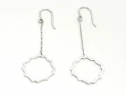 Boucles d'oreilles Transparence Or blanc